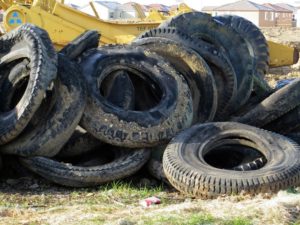 old tires needing to be recycled