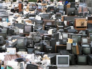 electronic waste needing to be recycled