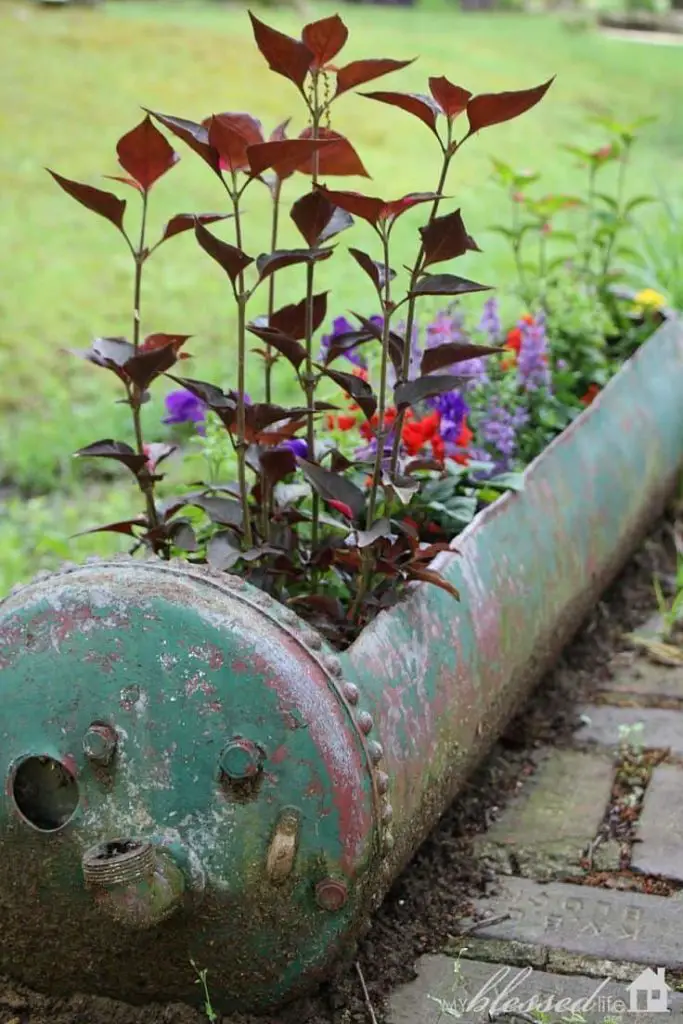 water heater flower planter