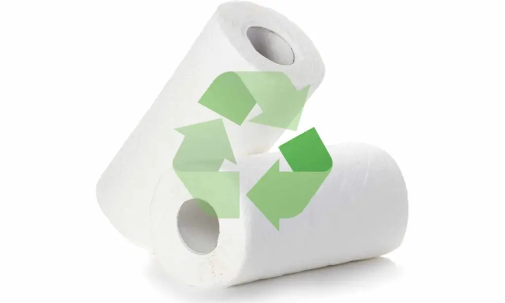 paper towels with recycle symbol