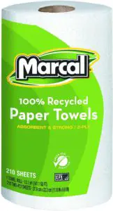 new package of Marcal recycled paper towels