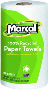 new package of Marcal recycled paper towels