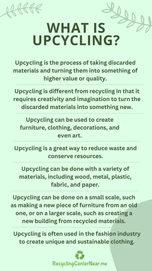What is upcycling? Upcycling definition.